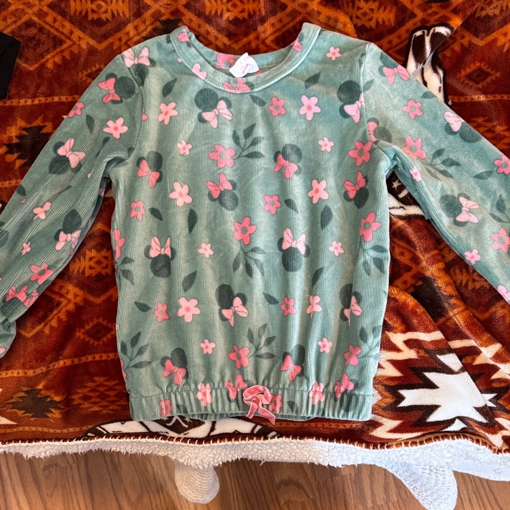 Floral Kids Shirt - Green and Pink